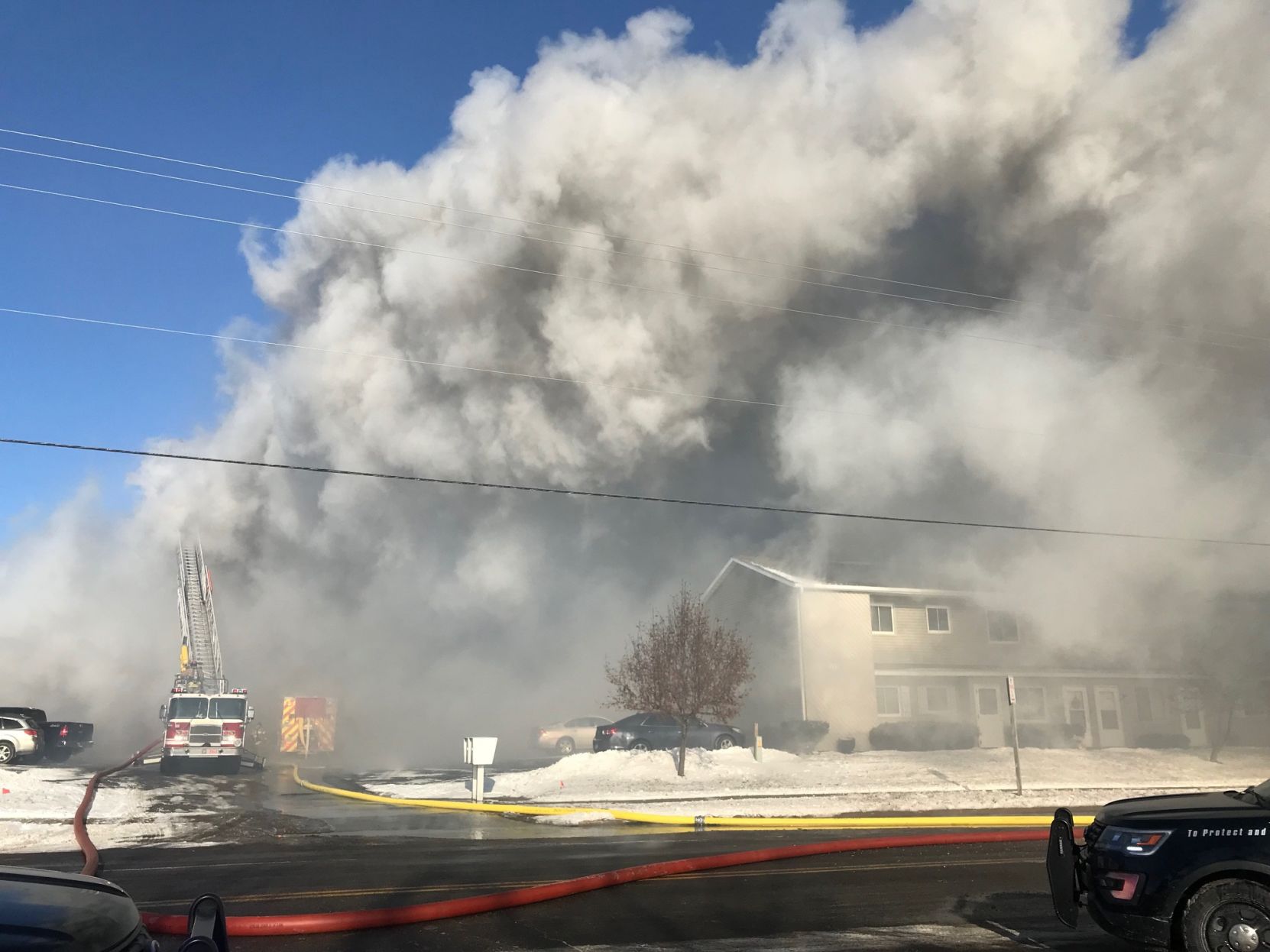 Holmen apartment fire